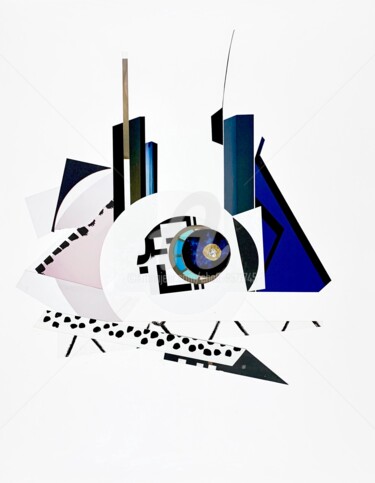 Collagen mit dem Titel "POLYPHONIE An 2020" von Cha, Original-Kunstwerk, Collagen