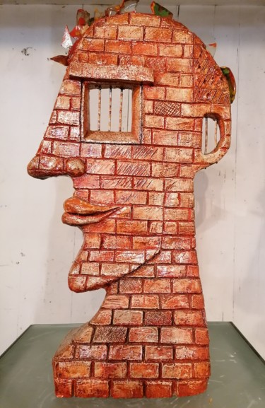 Skulptur mit dem Titel "LE PRISONNIER" von Louis Chabaud, Original-Kunstwerk, Ton