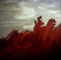 Картина под названием "FIRE WAVE" - Tiana Chabert, Подлинное произведение искусства, Масло