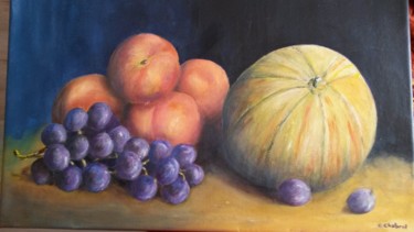 Painting titled "Fruits d'été" by Christiane Chabrol, Original Artwork, Acrylic