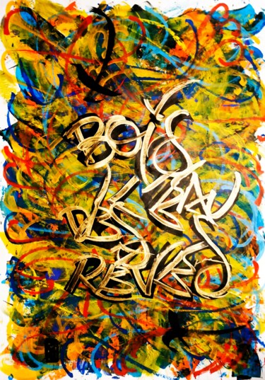 Malarstwo zatytułowany „BOIS L'EAU DES REVE…” autorstwa Chachagrafitero, Oryginalna praca, Akryl