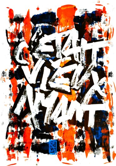 Pintura titulada "C'ETAIT VIEUX AMANT" por Chachagrafitero, Obra de arte original, Acrílico