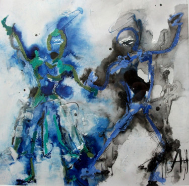 Peinture intitulée "un-rock-bleu.jpg" par Chachapeala, Œuvre d'art originale
