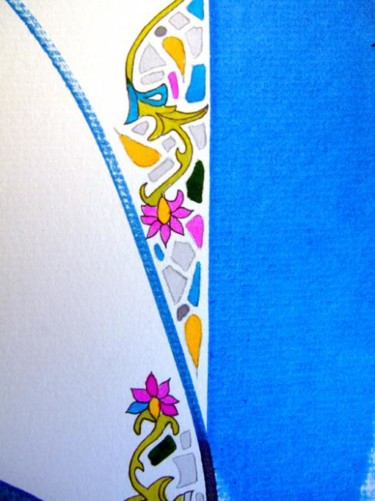 Peinture intitulée "Les Rêves bleus dét…" par Chadia Labidi, Œuvre d'art originale