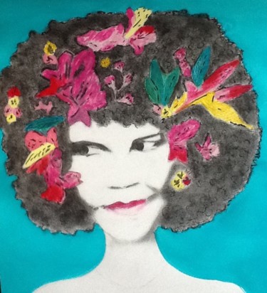 Peinture intitulée "Smile" par Chadia Labidi, Œuvre d'art originale