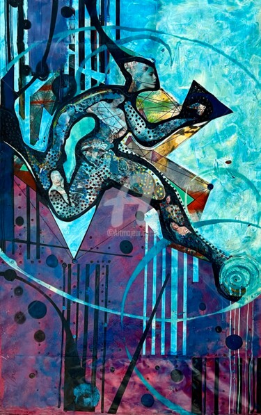 Collages intitolato "Human  ''INFINITE S…" da Chadraabal Adiybazar, Opera d'arte originale, Acrilico