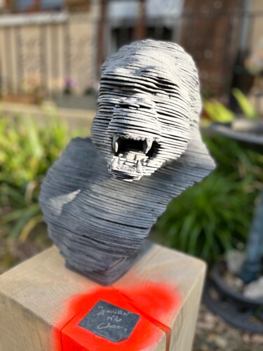 Sculpture titled "gorilla" by Chae Valerie Schmitt, Original Artwork, Stone