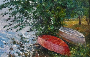 Картина под названием "Летний день" - Анна Чаговец, Подлинное произведение искусства, Масло
