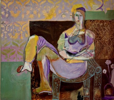 Pittura intitolato "Mrs. Robinson" da Chahla Soummer, Opera d'arte originale, Acrilico Montato su Telaio per barella in legno