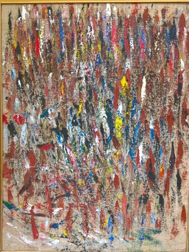 Painting titled "Foule of people" by Chaillot, Original Artwork, Oil