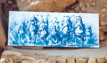 Peinture intitulée "fantasia" par Idriss Ibnourais, Œuvre d'art originale