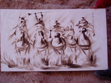 Peinture intitulée "fantasia 1" par Idriss Ibnourais, Œuvre d'art originale