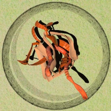 Digital Arts titled "The Peach Flower Ac…" by Chaim Ash, Original Artwork, 3D Modeling