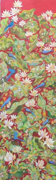 Malerei mit dem Titel "Life" von Chaitali Chatterjee, Original-Kunstwerk, Öl