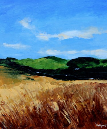 Painting titled "Wild Cornfield" by Terence Kelly, Original Artwork, Acrylic