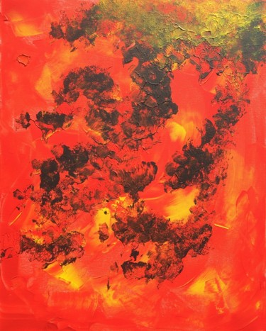 Peinture intitulée "Mandarine en peau" par Noémie Mougel, Œuvre d'art originale