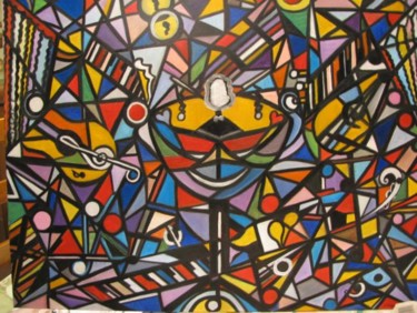Painting titled "Cacophonie" by Françoise Chambron, Original Artwork