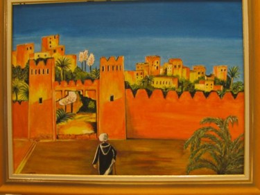 Painting titled "Le Maroc" by Françoise Chambron, Original Artwork