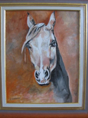 Painting titled "Orangelle" by Françoise Chambron, Original Artwork, Oil