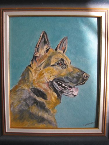 Painting titled "Mon plus beau profil" by Françoise Chambron, Original Artwork, Oil