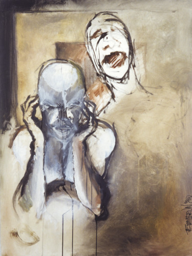 Peinture intitulée "Jumeaux" par Franck Chambrun, Œuvre d'art originale, Acrylique