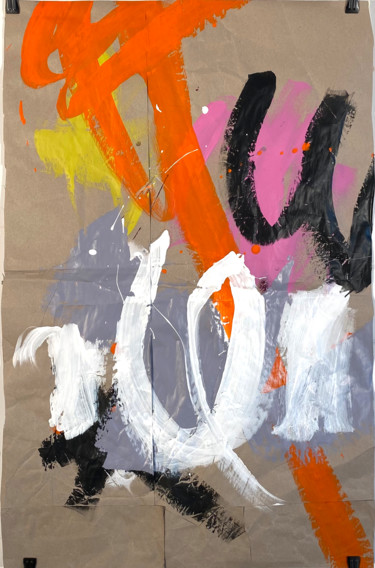 Malerei mit dem Titel "KRAFT_21_008" von Franck Chambrun, Original-Kunstwerk, Acryl