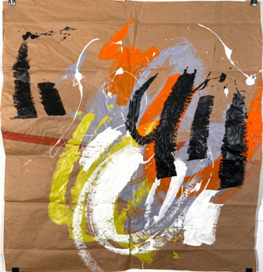 Malerei mit dem Titel "KRAFT_21_016" von Franck Chambrun, Original-Kunstwerk, Acryl