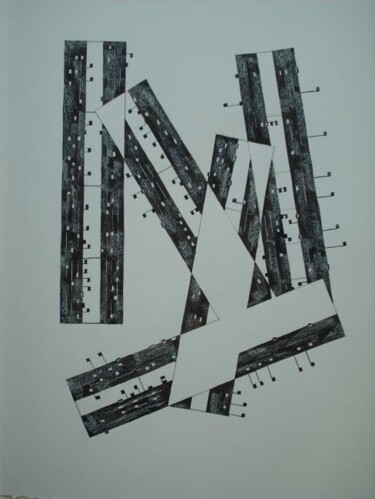 Pintura titulada "partition 3_lettre M" por Chamchinov, Obra de arte original, Otro