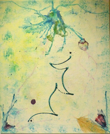 Картина под названием "Eclosion XY" - Chamm'S, Подлинное произведение искусства, Акрил Установлен на Деревянная рама для нос…