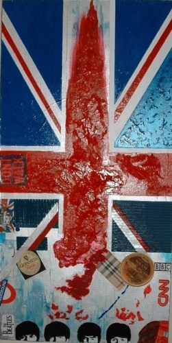 Painting titled "England" by Thierry Chamoux, Original Artwork, Acrylic