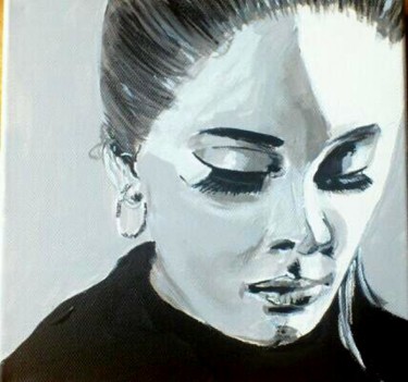 Painting titled "ADELE" by Thierry Chamoux, Original Artwork, Oil
