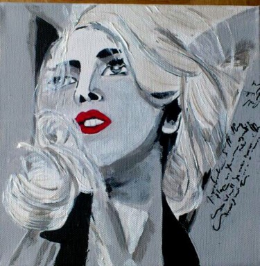 Painting titled "LADY GAGA" by Thierry Chamoux, Original Artwork, Oil