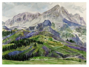 Pittura intitolato "Col des Champs, apr…" da C H A M P, Opera d'arte originale