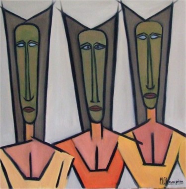 Peinture intitulée "Les trois grâces -…" par Michel Champion, Œuvre d'art originale, Huile