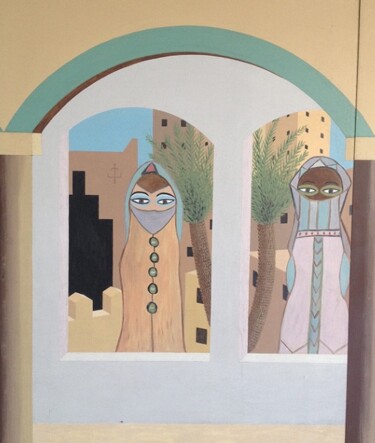 Peinture intitulée "Le Maroc est en Ori…" par Chan Mengal, Œuvre d'art originale, Huile
