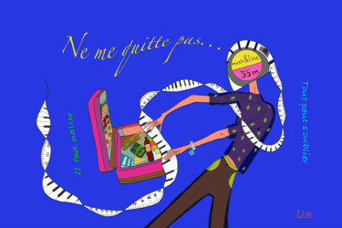 Еhe traveler who constantly hums something - digital work Peinture intitulée "Еhe traveler who co…" par Elizaveta Khaustovich (Chandra Li), Œuvre d'art originale, Peinture numérique…