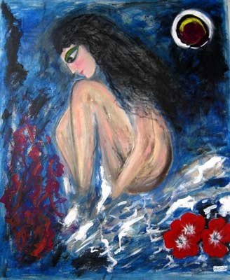 Painting titled "NUDE(7)" by Narayanan Ramachandran, Original Artwork