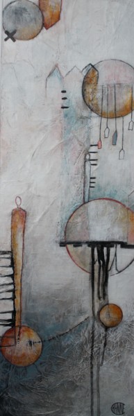 Malerei mit dem Titel "Méditatif 1" von Channe, Original-Kunstwerk, Acryl