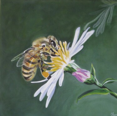 Malerei mit dem Titel "Précieuse abeille." von Chant, Original-Kunstwerk, Acryl Auf artwork_cat. montiert