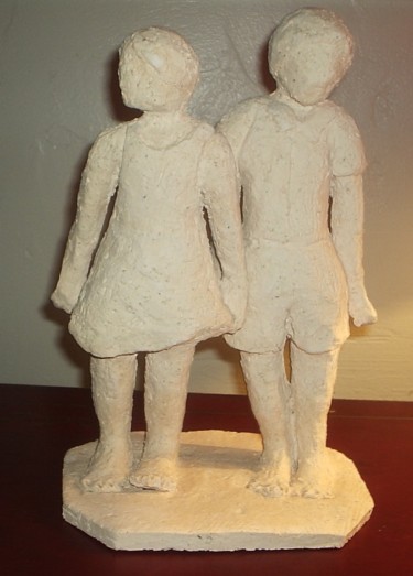 Sculpture titled "enfants" by Chantal De Lagenest, Original Artwork