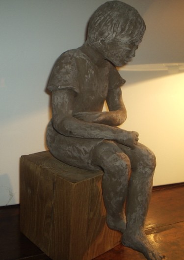 Sculpture titled "jeune garçon" by Chantal De Lagenest, Original Artwork