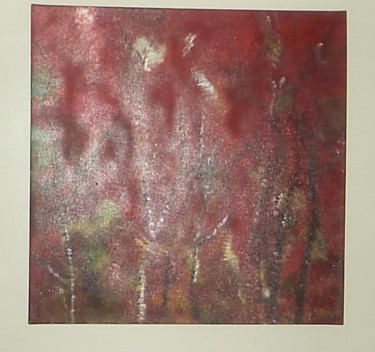 Painting titled "Forêt en feu" by Chantal De Lagenest, Original Artwork