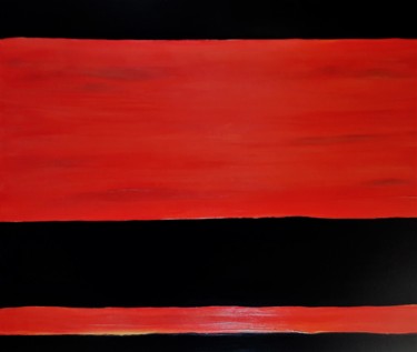 Painting titled "Rouge vibrant" by Chantal Derderian Christol, Original Artwork, Acrylic