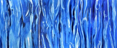 Painting titled "Triptyque bleu" by Chantal Derderian Christol, Original Artwork, Acrylic