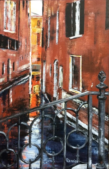 Painting titled "Venise 2" by Chantal Derrien, Original Artwork, Acrylic