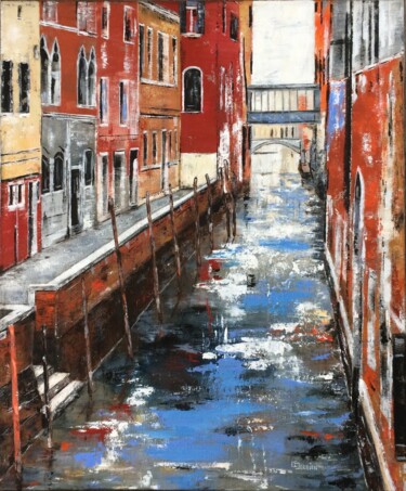 Painting titled "Venise 3" by Chantal Derrien, Original Artwork, Acrylic