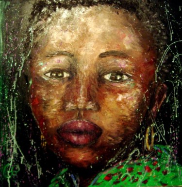Painting titled "SALY" by Chantal Eymes, Original Artwork, Oil