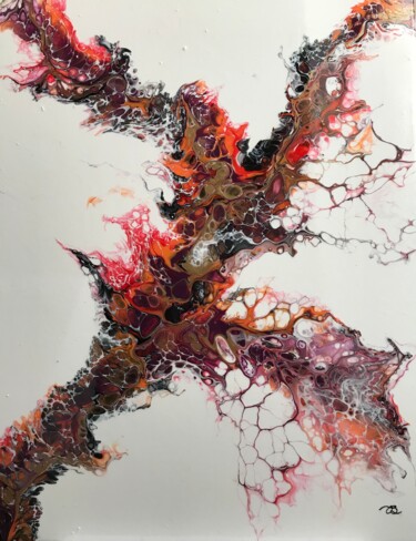 Картина под названием "Courage" - Chantal Gosselin, Подлинное произведение искусства, Акрил Установлен на Деревянная рама дл…