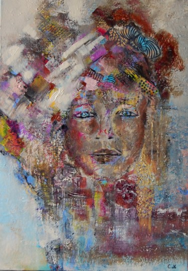 Peinture intitulée "Portrait 8" par Chantal Gm, Œuvre d'art originale, Acrylique