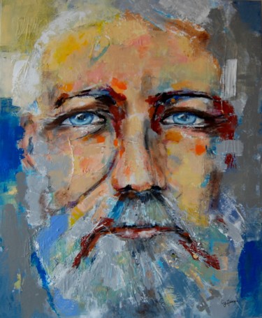 Painting titled "Portrait " Jules Ga…" by Chantal Gm, Original Artwork, Acrylic